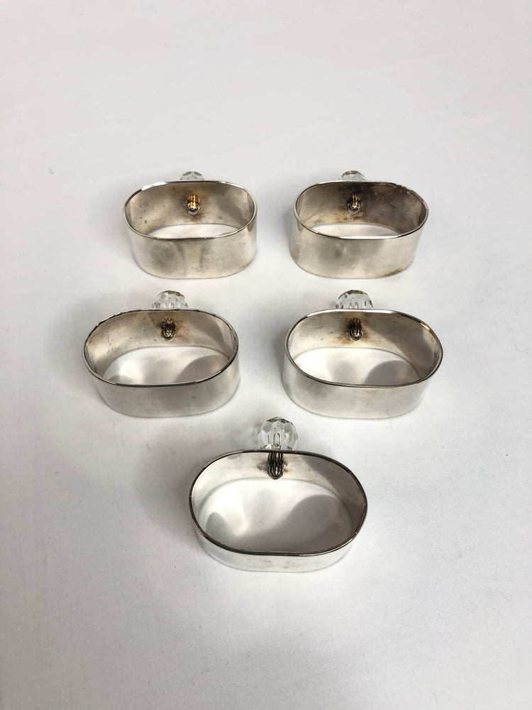 
                  
                    Vintage Napkin Rings with Lead Crystal x 5 (15300)
                  
                