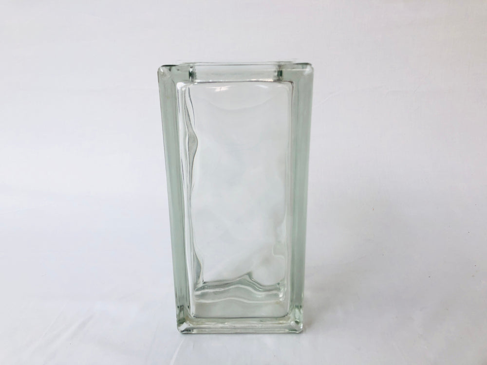 Vintage Ice Block Glass Vase (15490)