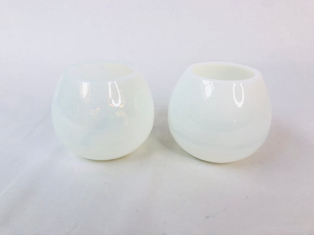 Opal White Glass Candle/Vase (15506)