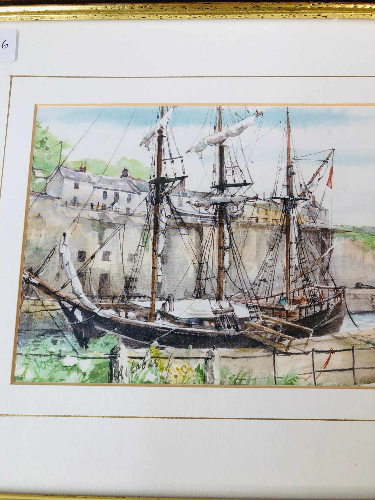
                  
                    "Charlestown" Shipping Scene by Beth Altabas - Print (15536)
                  
                