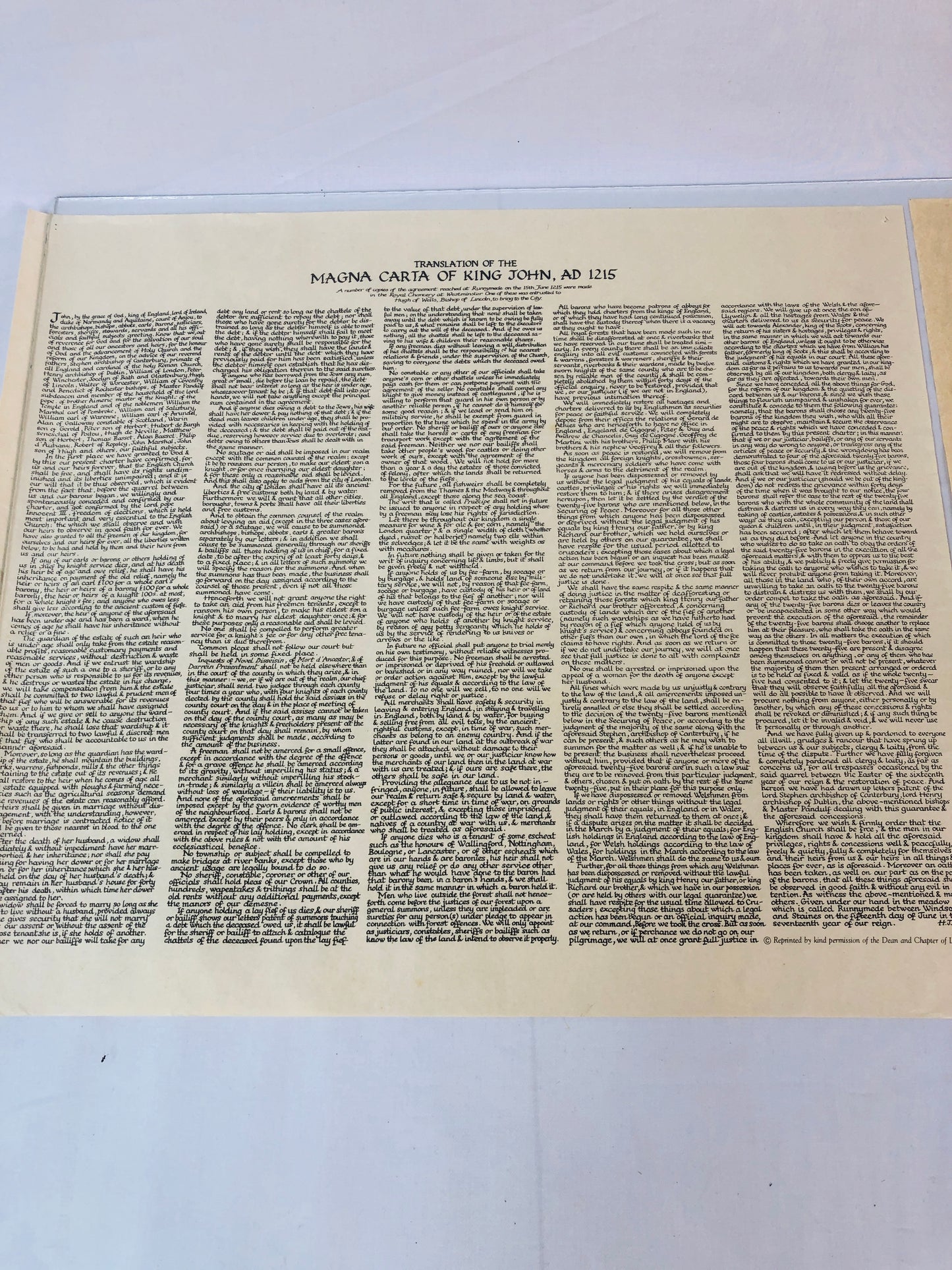 
                  
                    Large Magna Carta Poster Set with Translation (15544)
                  
                
