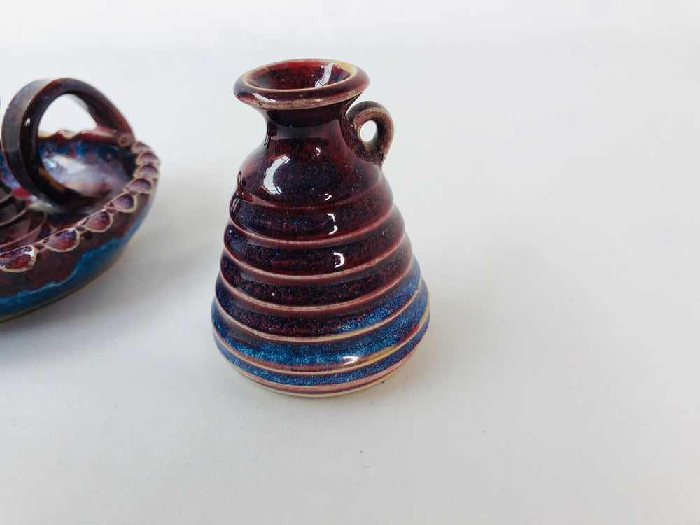
                  
                    NZ Pottery Candle Holder and Small Jug (15637)
                  
                