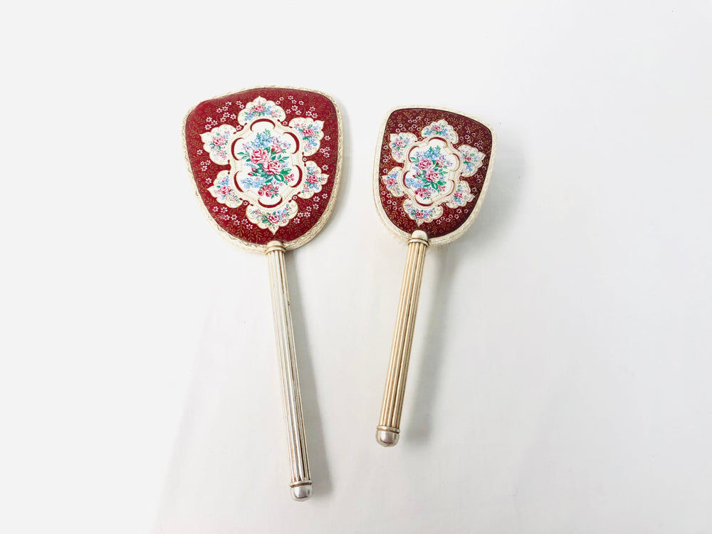 Vintage Vanity Hand Mirror and Hair Brush (15699)
