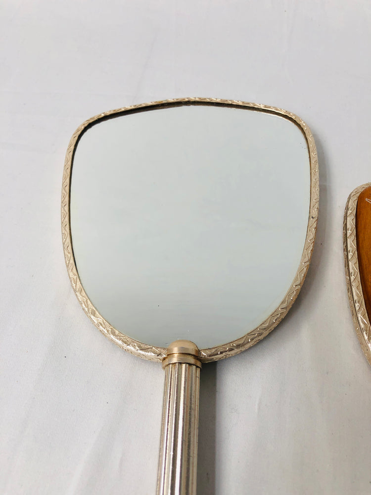 
                  
                    Vintage Vanity Hand Mirror and Hair Brush (15699)
                  
                