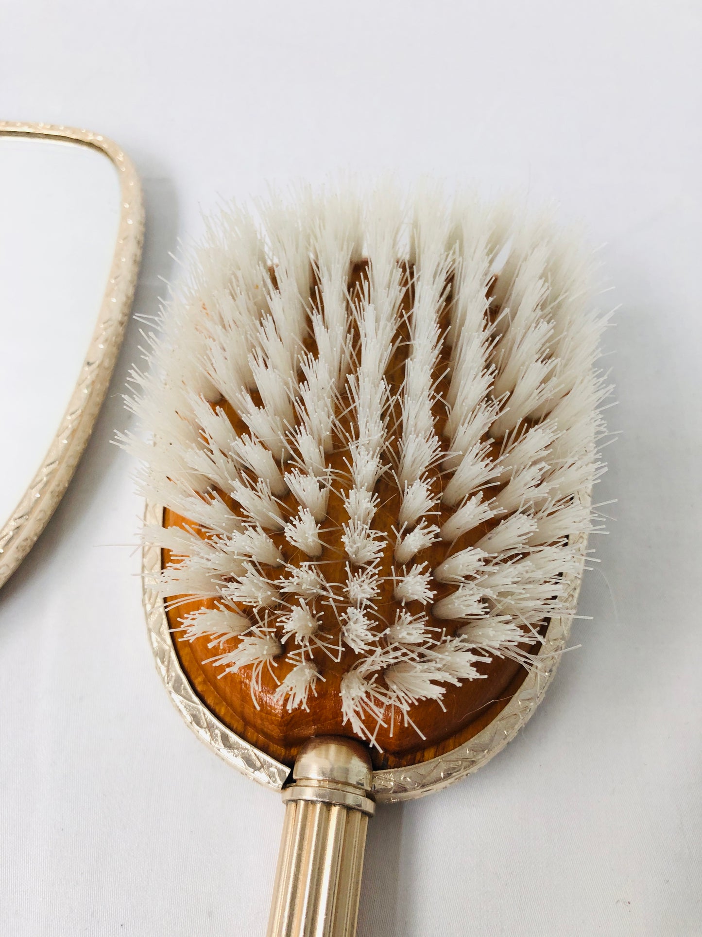 
                  
                    Vintage Vanity Hand Mirror and Hair Brush (15699)
                  
                