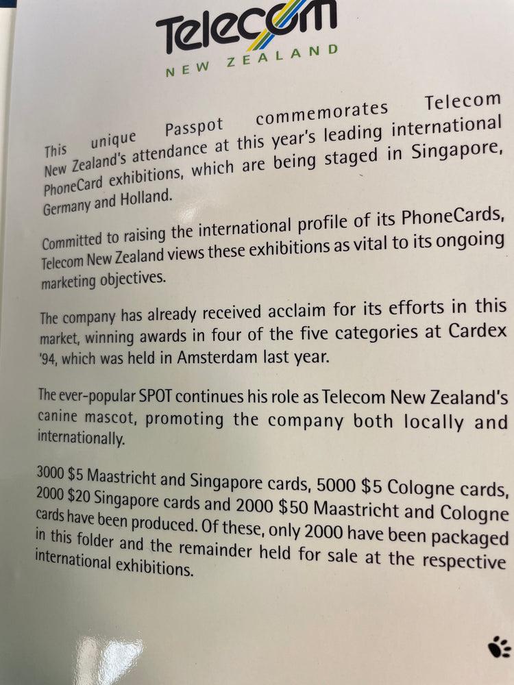 
                  
                    1995 - New Zealand Passport Phonecard Presentation Set (15333)
                  
                