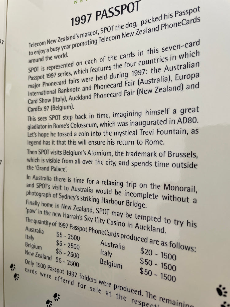 
                  
                    1997 - New Zealand Passport Phonecard Presentation Set (15335)
                  
                