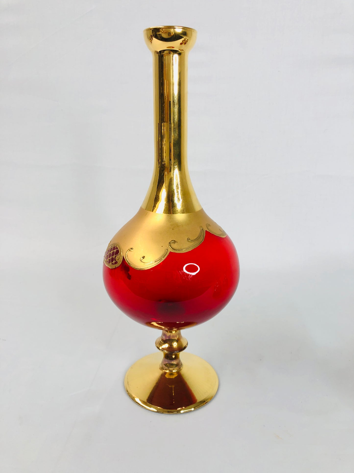 
                  
                    Mid-Century Italian Red/Gold Decanter and Goblets (15831)
                  
                