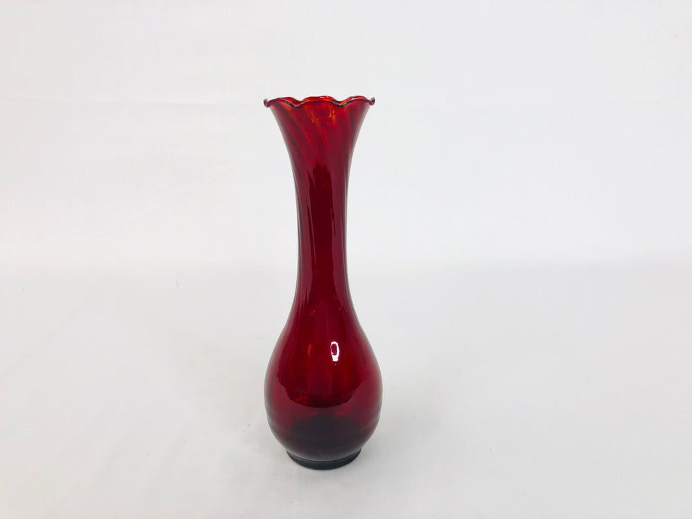 Rich Red Twist Bud Vase (15830)