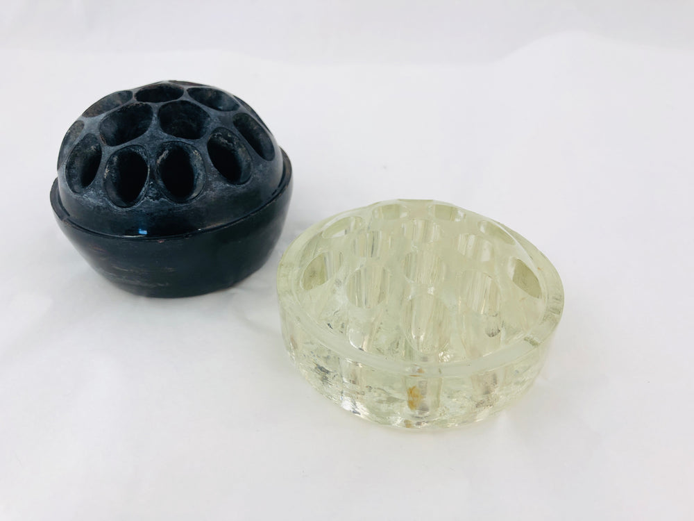 Vintage Glass Flower Frogs x 2 (21823)