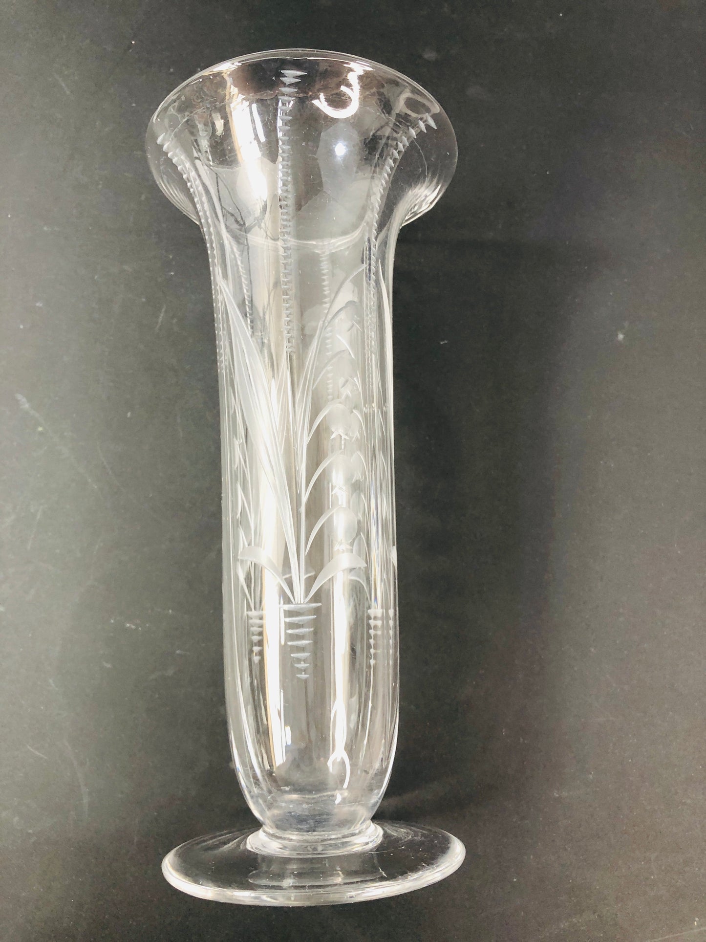 
                  
                    Art Nouveau Crystal Clear Cut Flute Vase (21819)
                  
                