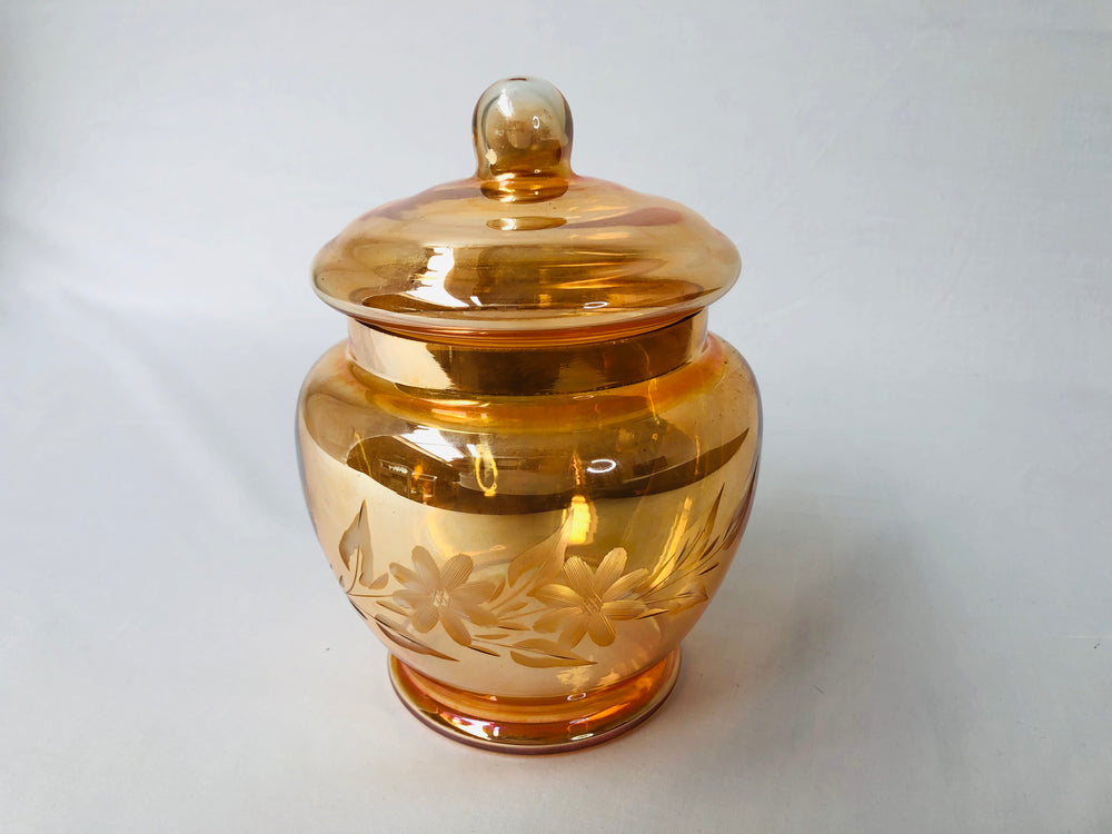 Orange Iridescent Jar (15840)