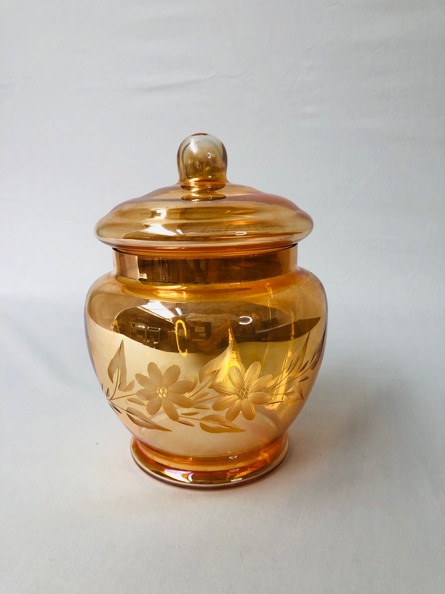 
                  
                    Orange Iridescent Jar (15840)
                  
                