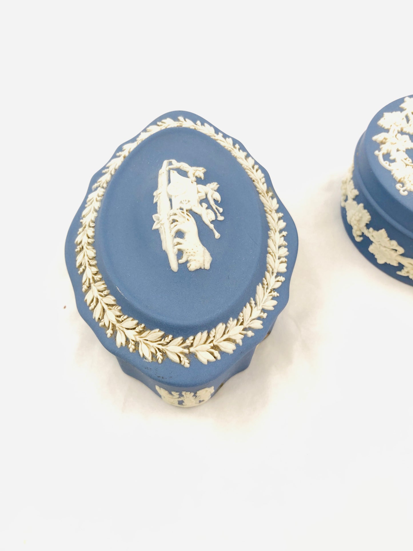 
                  
                    Vintage Wedgewood  -Soft blue Jasperware Jewellery Boxes (21869)
                  
                