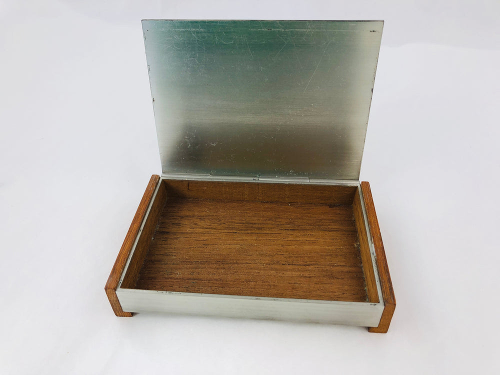 Selangor Pewter & Teak Cigarette Box (21864)