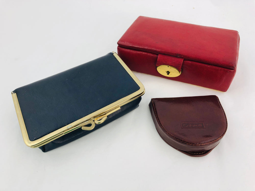 Vintage Leather Ladies Jewellery Box and Makeup Box (21868)