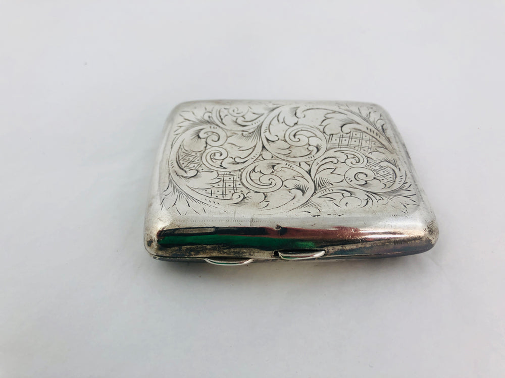 Vintage Silver Plate Cigarette Case (21873)