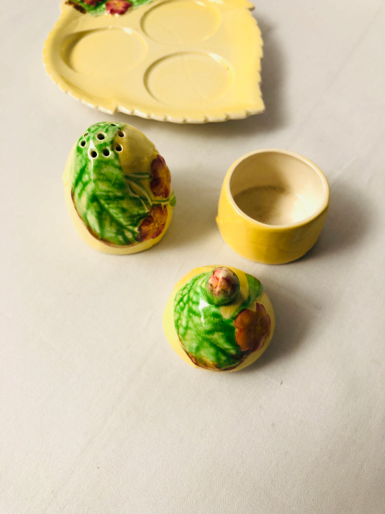 
                  
                    Carlton Ware - Yellow Cruet and Plate (15875)
                  
                