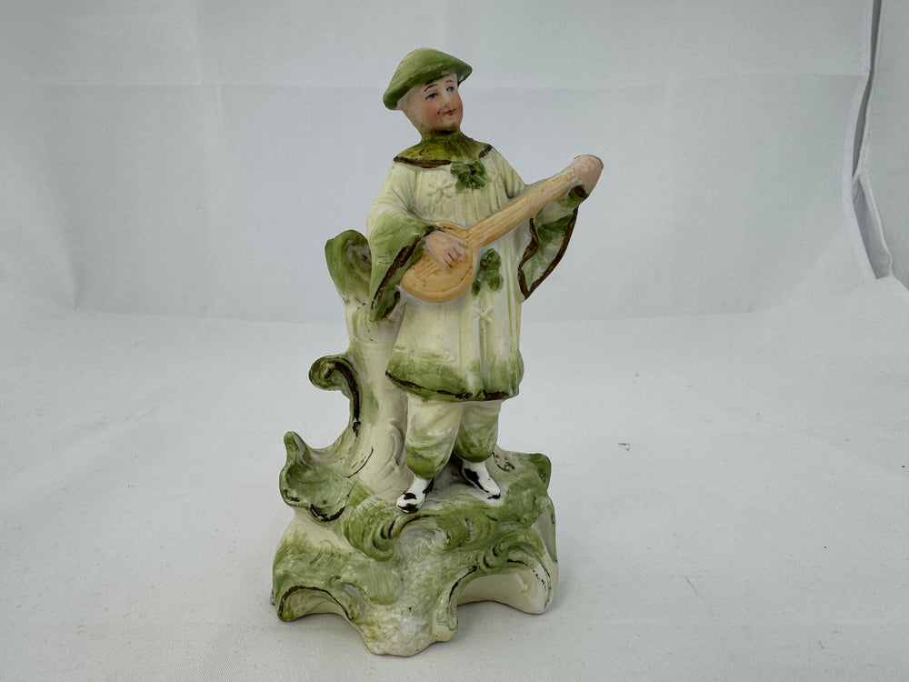 Antique German Bisque Porcelain - Playing Mandelin (20436)