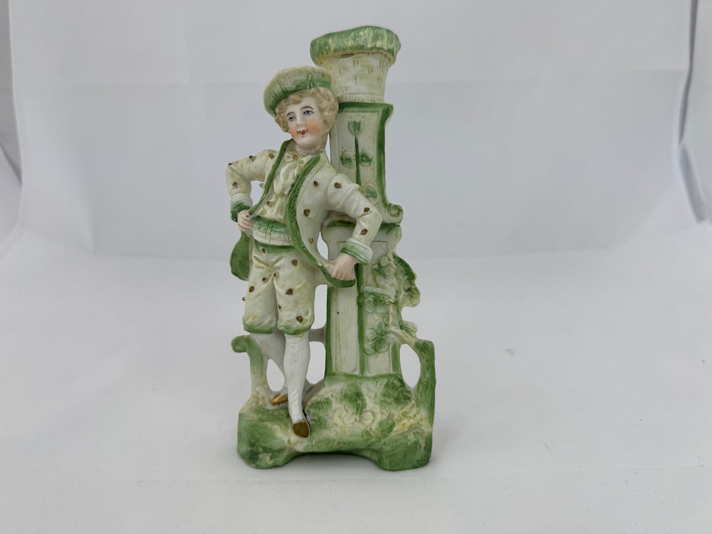 Antique German Bisque Porcelain - Boy by Lamppost (20435)