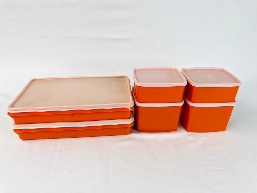 Orange Tupperware Slice & Food Containers (16007)