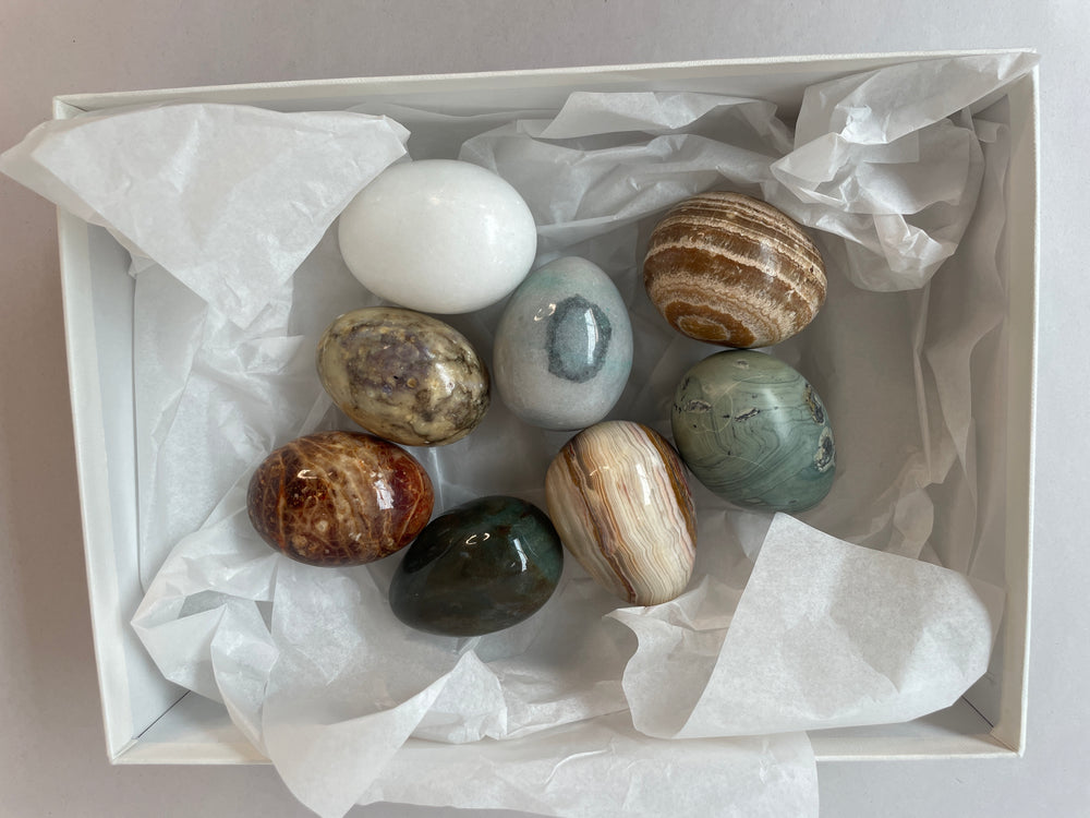 Bulk Marble / Stone Eggs x 8 (15931)