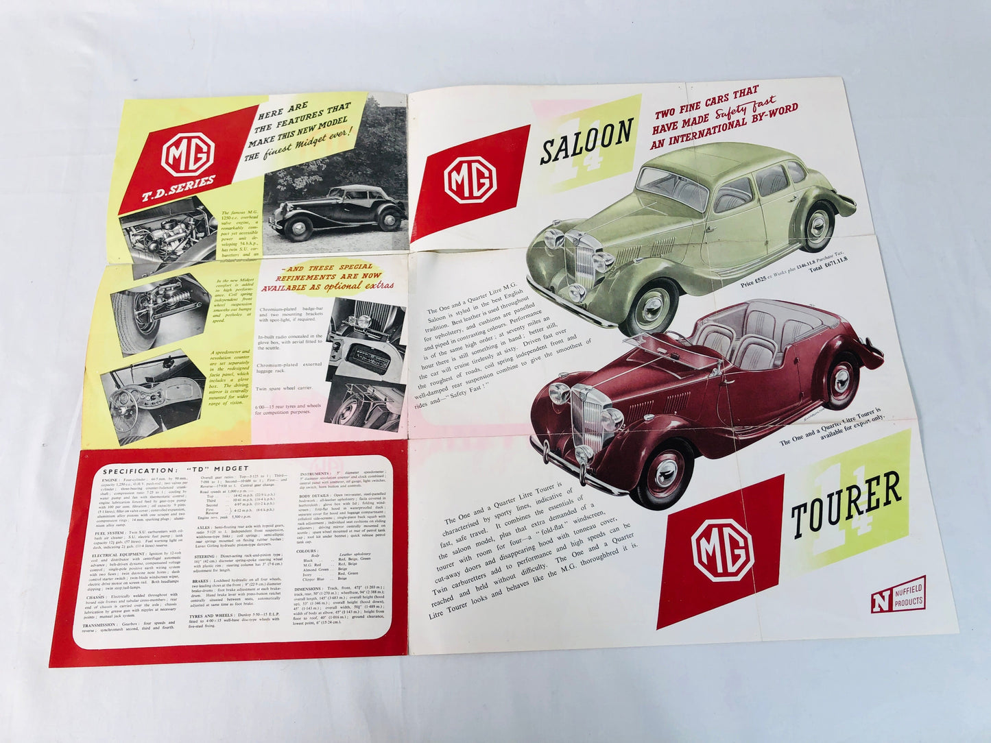 
                  
                    1949 TD Midget / Saloon and Tourer Folded Sales Brochure (15953)
                  
                