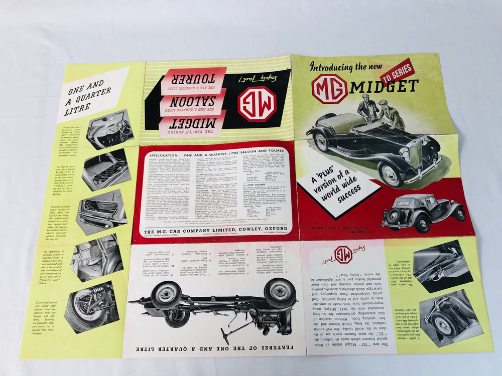 
                  
                    1949 TD Midget / Saloon and Tourer Folded Sales Brochure (15953)
                  
                