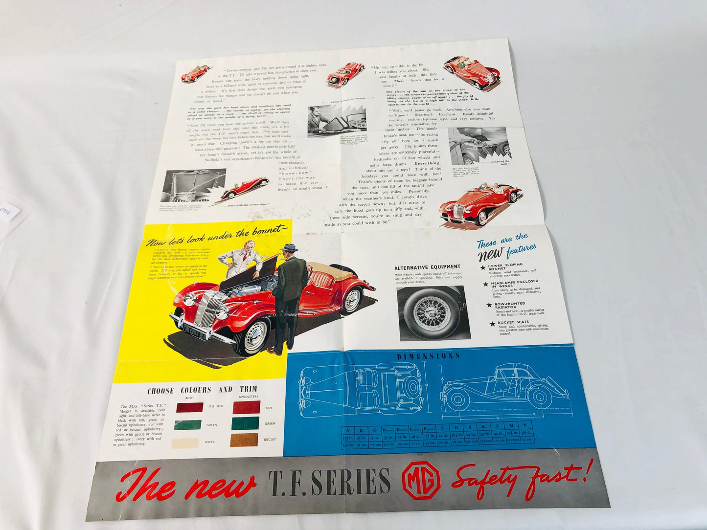 
                  
                    MG TF Midget Roadster (1953-1955) Sales Poster / Brochure (15954)
                  
                