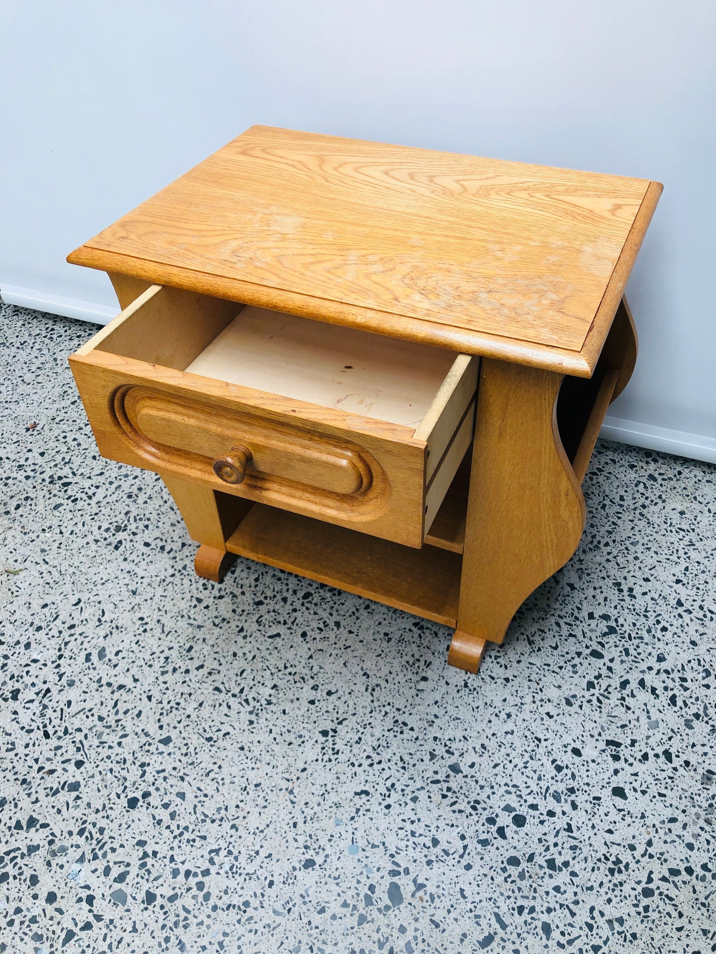 
                  
                    Side Table with Magazine Rack and Drawer (16105)
                  
                