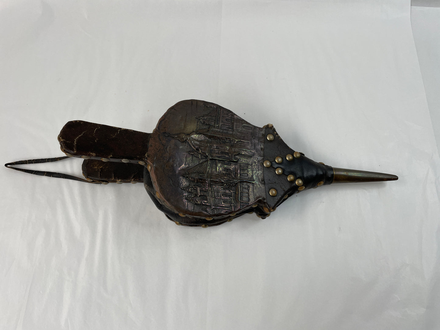 
                  
                    Antique Leather and Brass Fire Bellow (16352)
                  
                