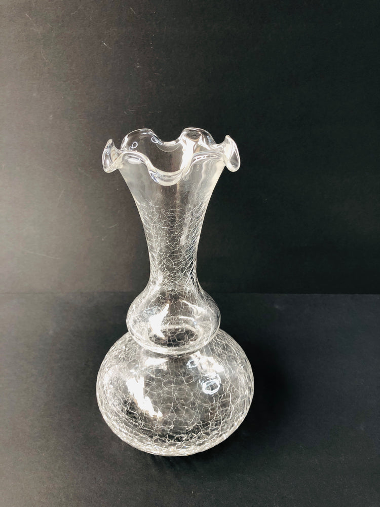 
                  
                    Vintage Clear Glass Crackle Vase (16160)
                  
                