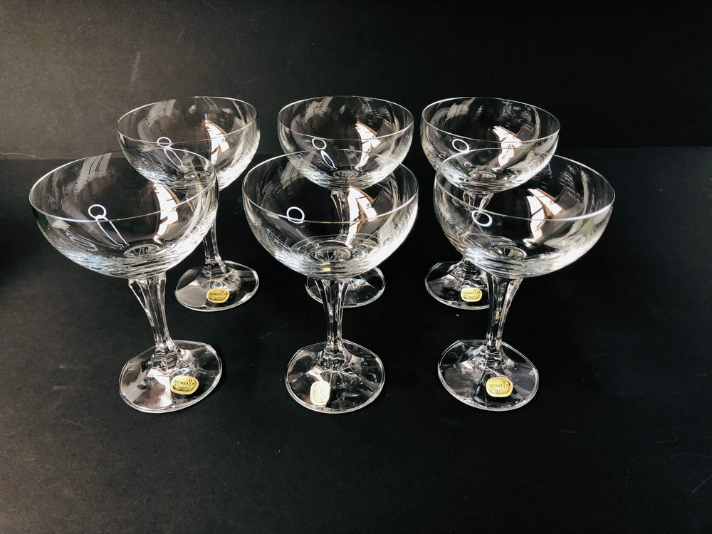 
                  
                    Jolly - Vintage Bohemia Crystal Champagne Saucers (16159)
                  
                
