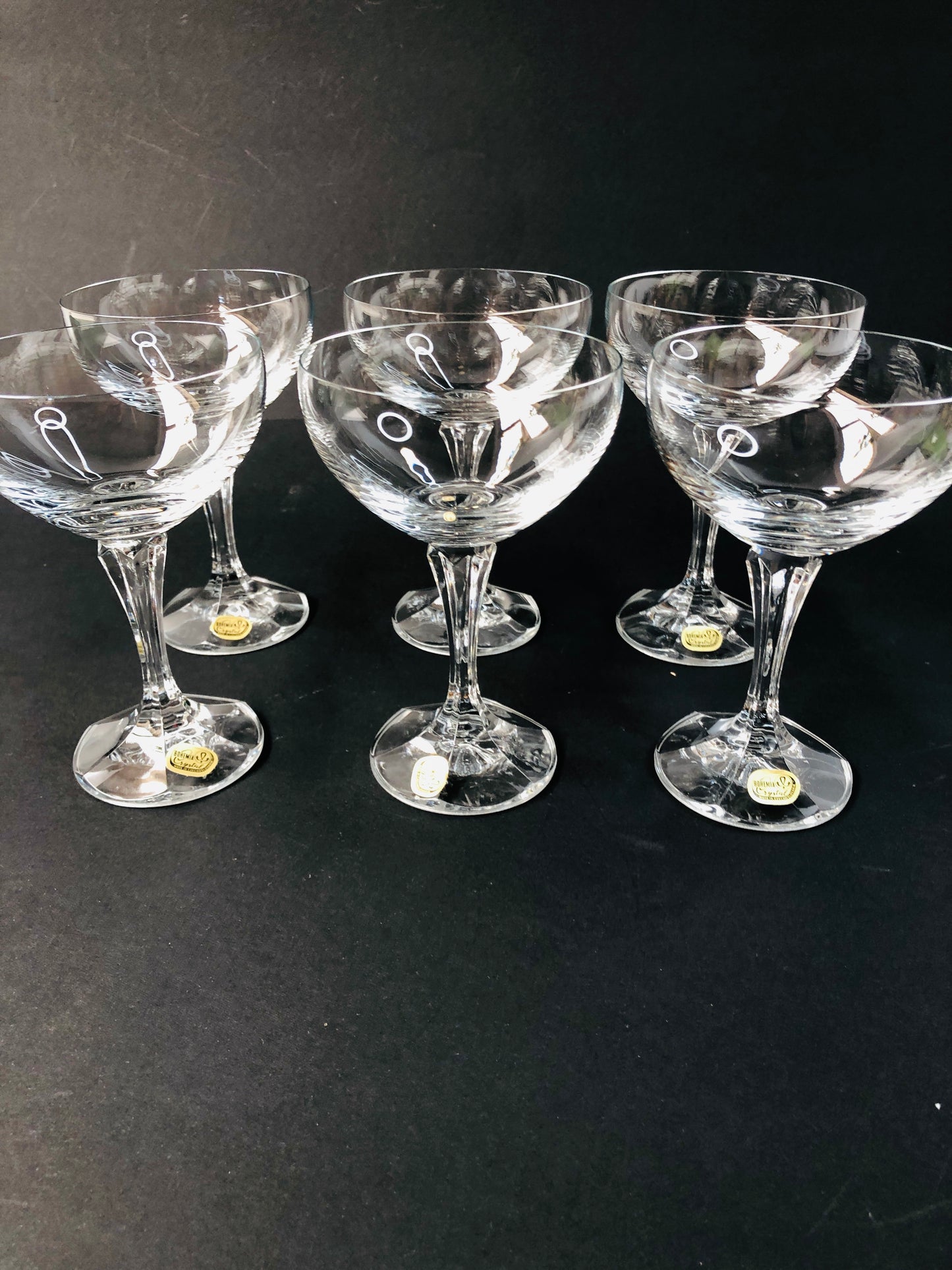 
                  
                    Jolly - Vintage Bohemia Crystal Champagne Saucers (16159)
                  
                