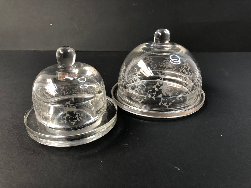 Glass Cloche Domes with Glass Base (16182)