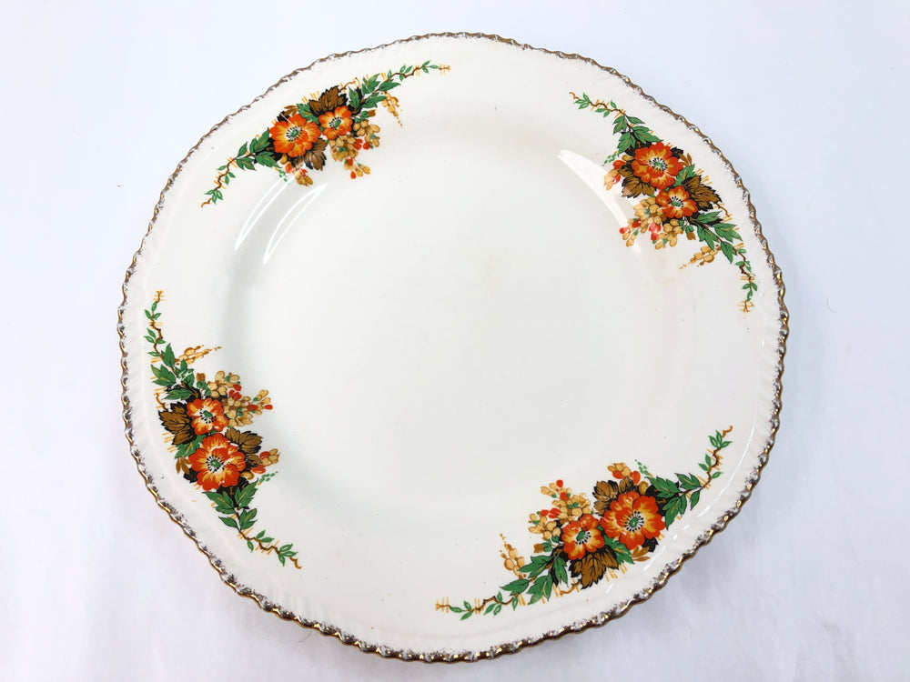 Woods Ivory Ware, Floral Plate (16221)