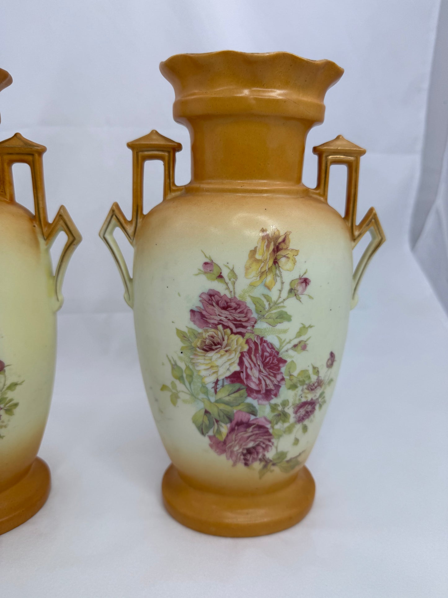 
                  
                    Pair Large Austrian Art Deco Two Handled Vases (21176)
                  
                