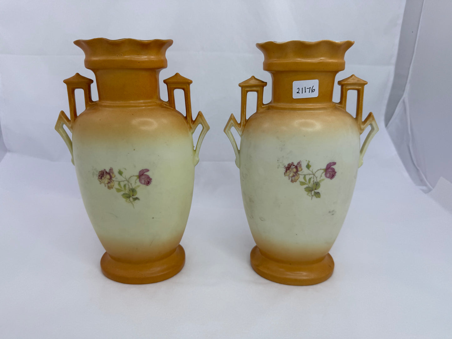 
                  
                    Pair Large Austrian Art Deco Two Handled Vases (21176)
                  
                