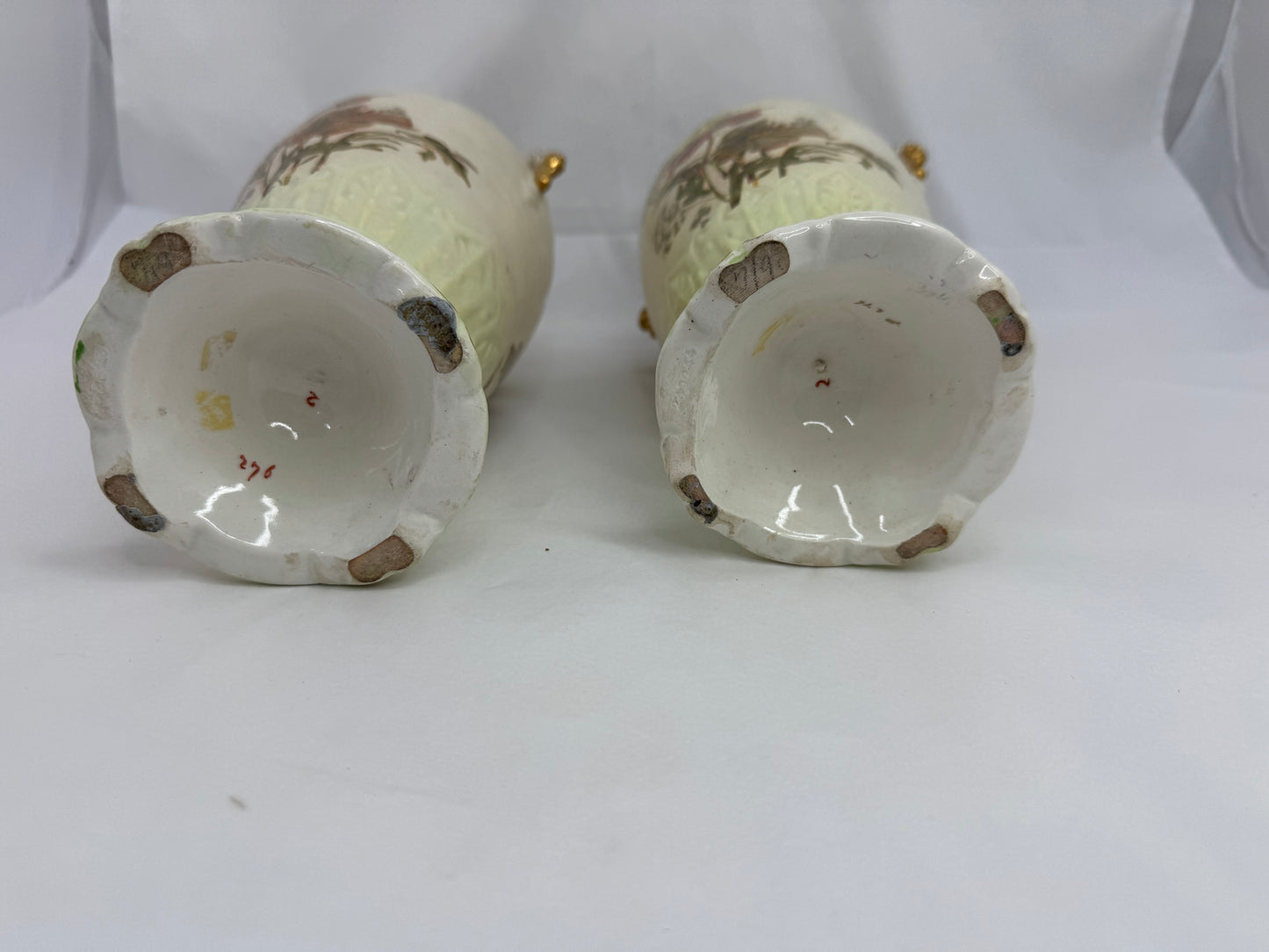 
                  
                    Pair Large Austrian Bohemian Two Handled Vases (21177)
                  
                