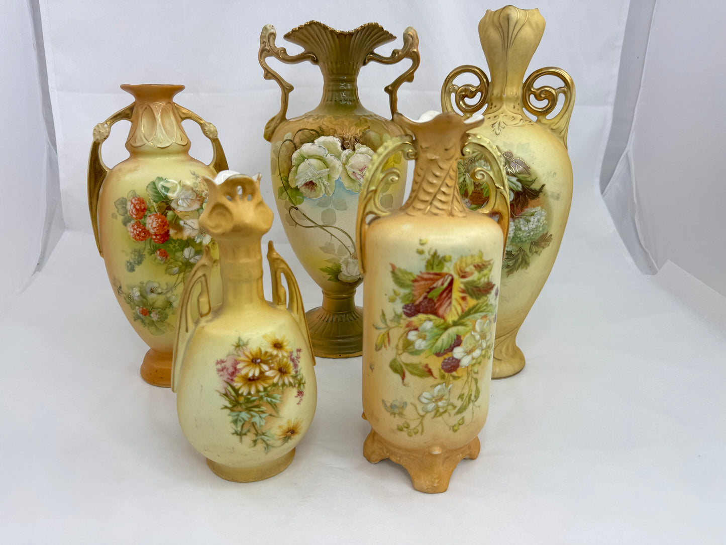 
                  
                    Set of Five Austrian Two Handled Vases (21180)
                  
                