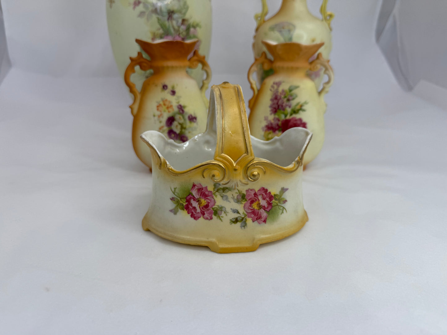 
                  
                    Five Austrian Two Handled Vases and Basket (21181)
                  
                
