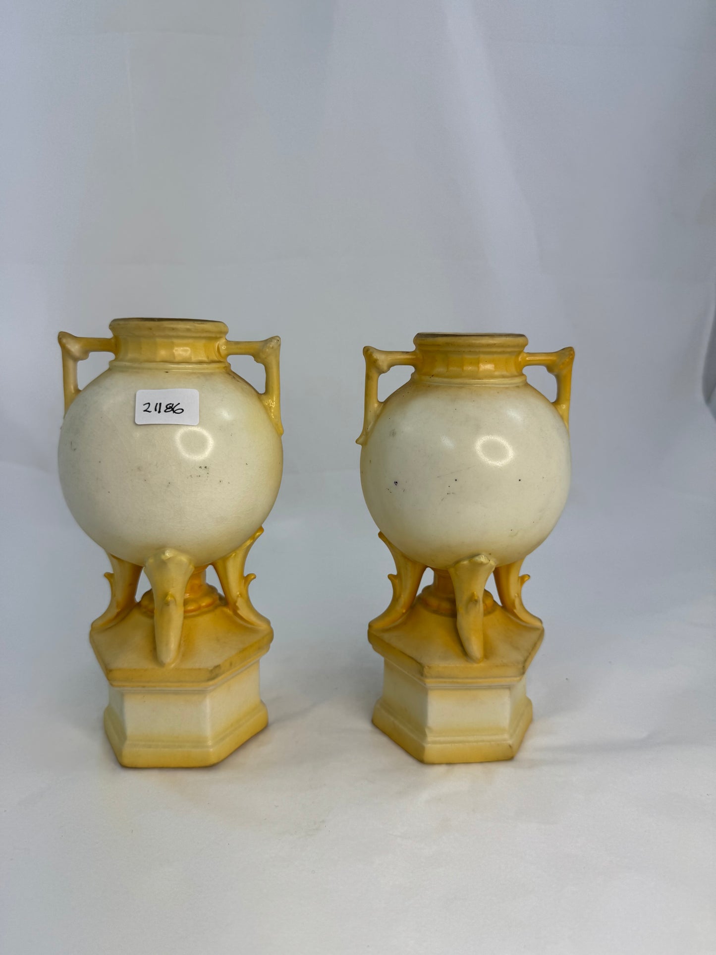 
                  
                    Two Matching Amphora Austrian Porcelain Vases (21186)
                  
                