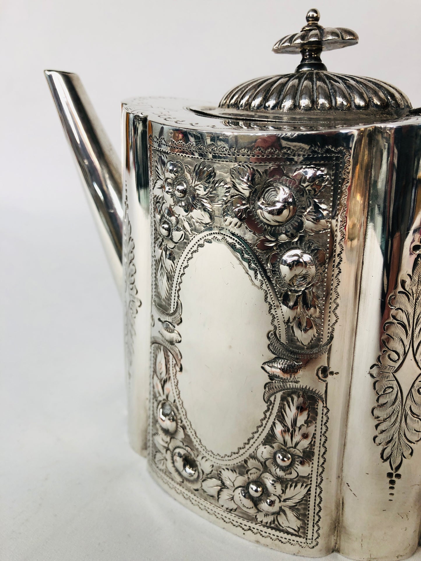 
                  
                    Vintage Sheffield Ornately Engraved Teapot (14636)
                  
                