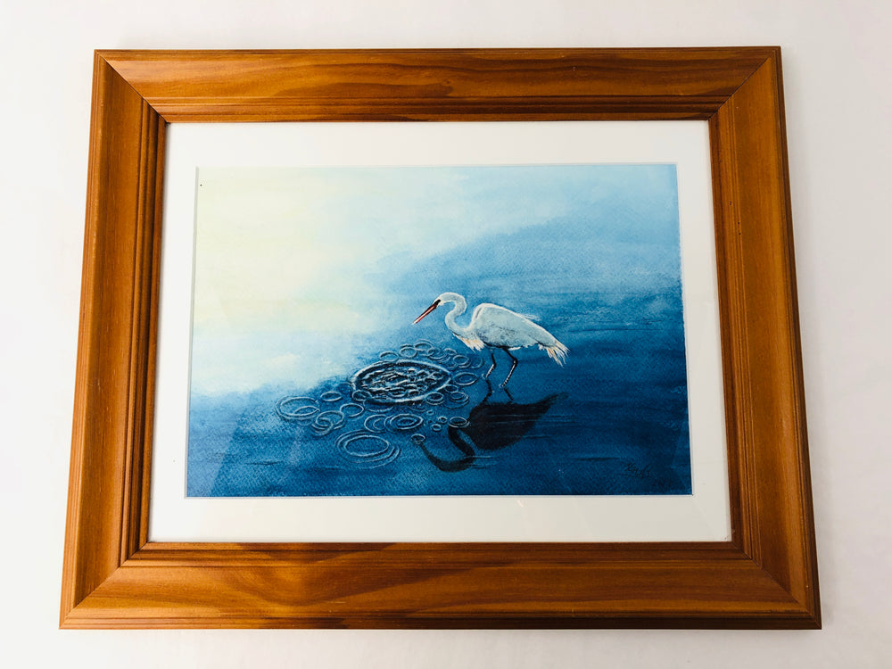 Stork - Framed Water Colour - KMJ (21851)