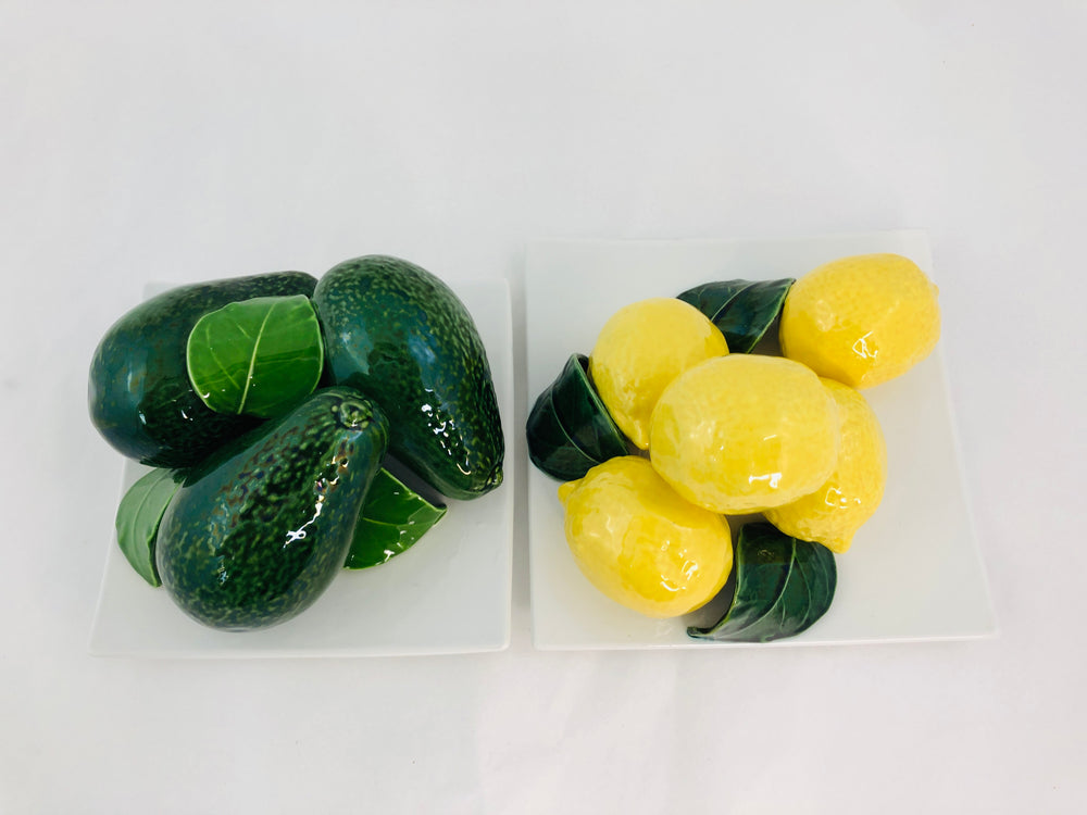 Lemon & Avocado 3D Ceramic Wall Art (21878)