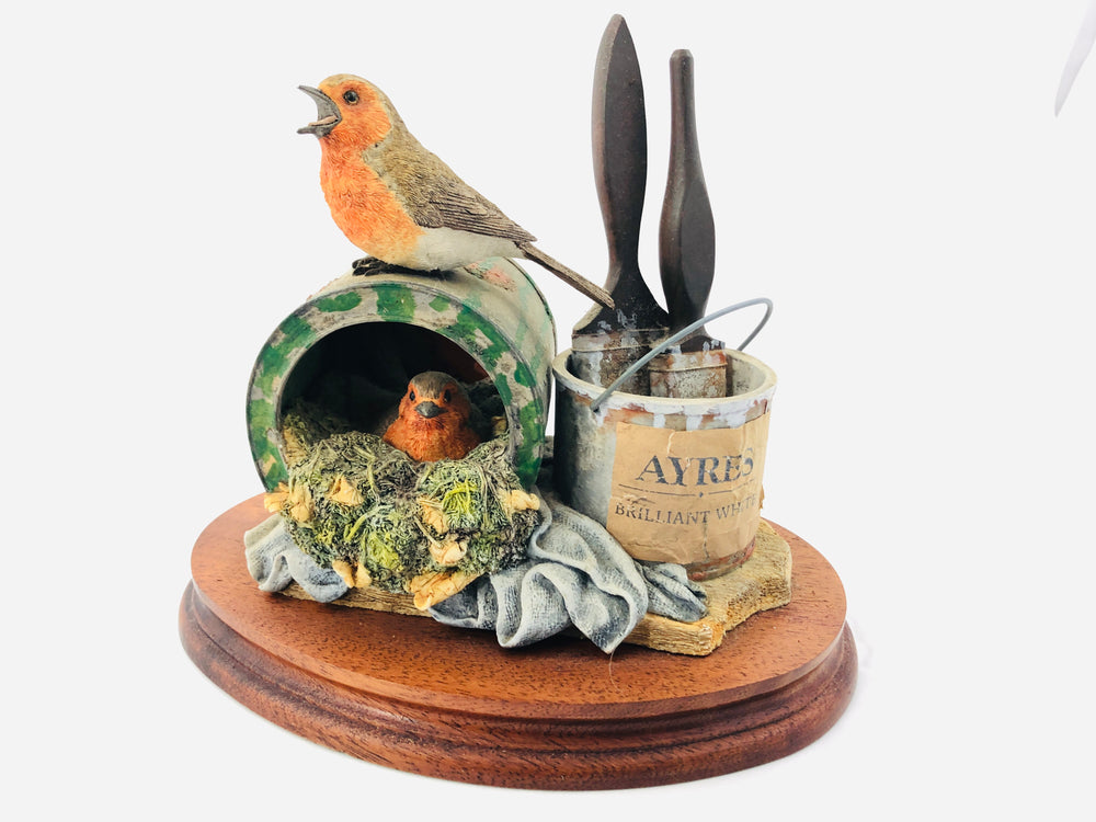 Border Fine Arts - Ray Ayres - Robins in Nest (21882)
