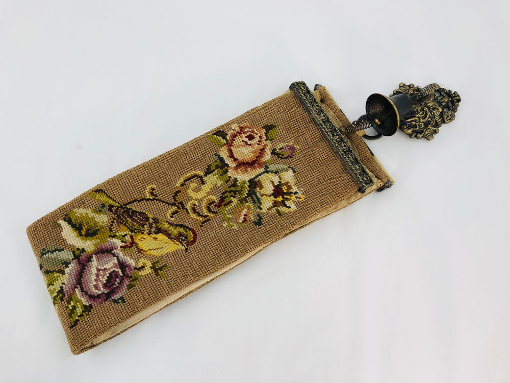 Victorian Tapestry Brass Bell Pull (21883)