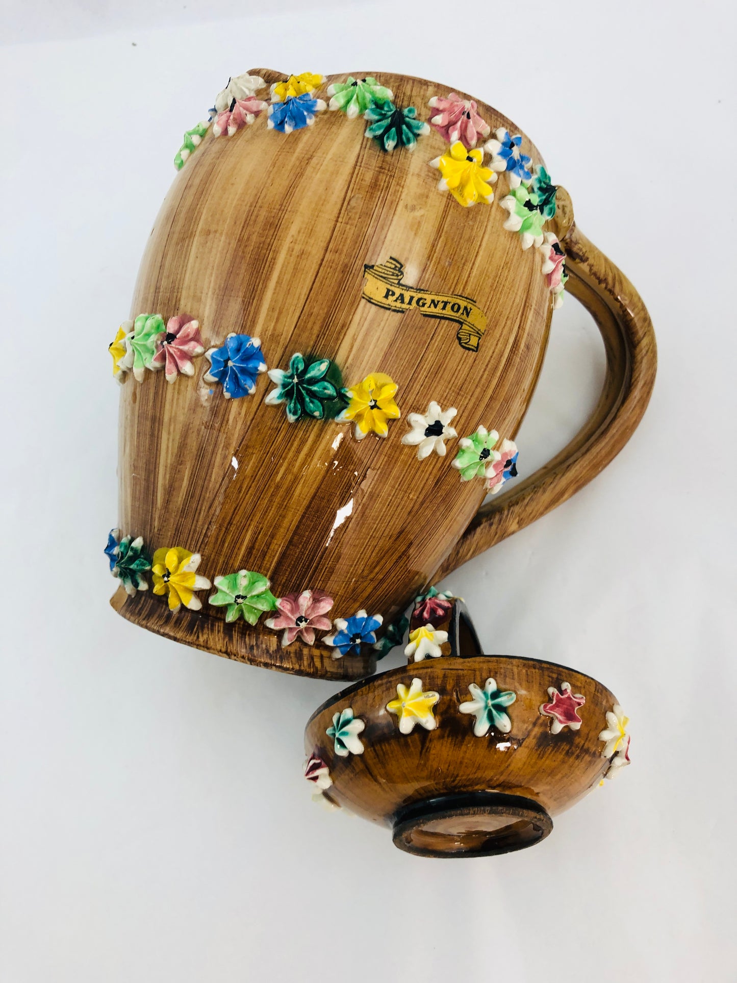 
                  
                    Vintage Fratelli Fanciullacci - Paignton - Italian Ceramic Jug and Basket (21906)
                  
                