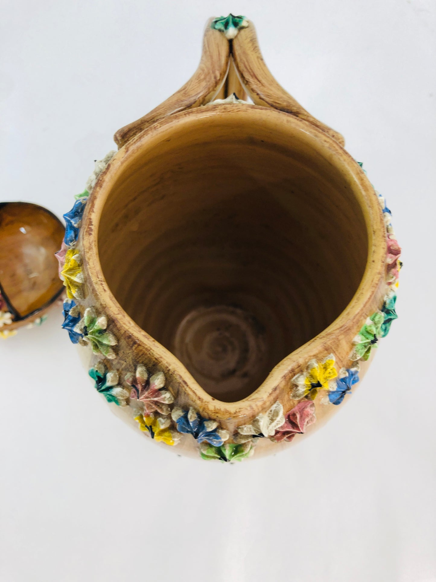 
                  
                    Vintage Fratelli Fanciullacci - Paignton - Italian Ceramic Jug and Basket (21906)
                  
                