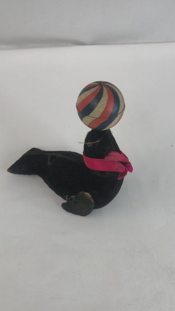 
                  
                    Load and play video in Gallery viewer, Vintage Circus Seal with Ball (17068)
                  
                